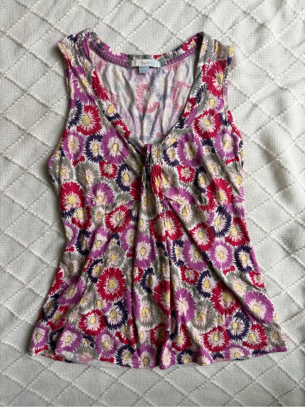 Boden Sleeveless Floral V-Neck Tank Top